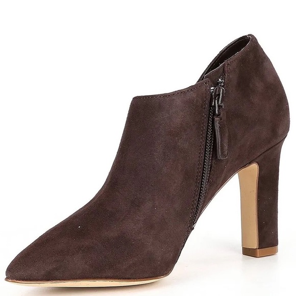 Cole Haan Vestry Chocolate Suede Booties - Picture 2 of 6